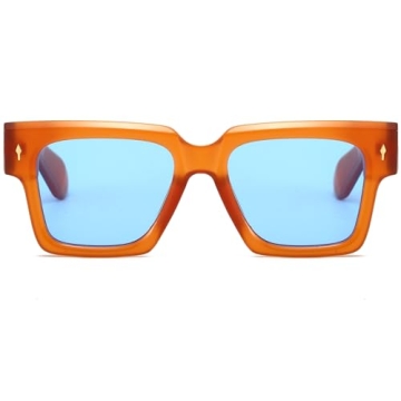 BRMHDY Retro Square Sunglasses with HD UV400 Lenses