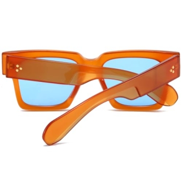 BRMHDY Retro Square Sunglasses with HD UV400 Lenses