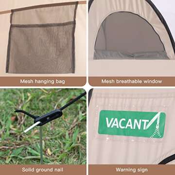 Jekito Pop Up Privacy Tent for Beach & Camping Use