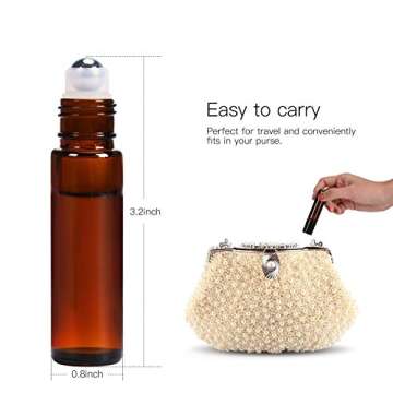 ULG 10ml Amber Roll-on Bottles Set for Essential Oils