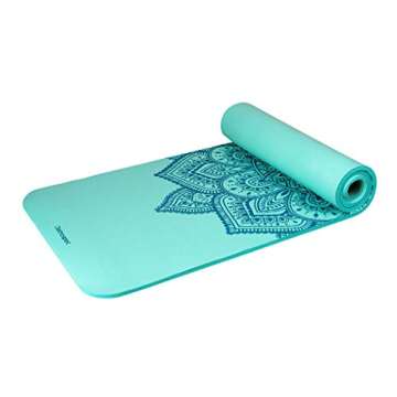 Retrospec Solana Yoga Mat Thick w/Nylon Strap for Men & Women