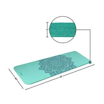 Retrospec Solana Yoga Mat Thick w/Nylon Strap for Men & Women