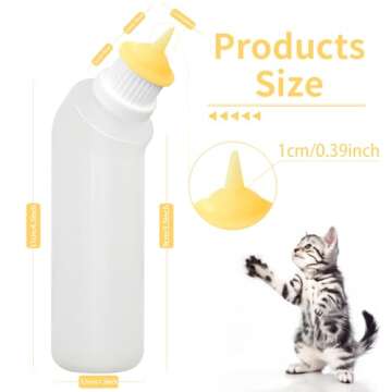 Jiaxix Pet Nursing Bottle Set - Replacement Mini Nipples for Puppies & Kittens