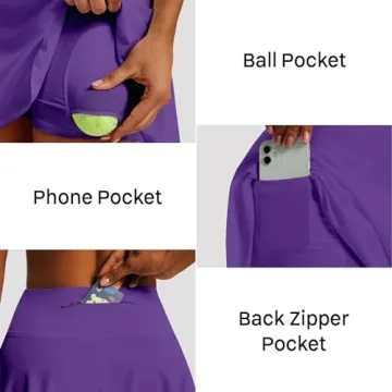 LXNMGO Women's High Waist Pleated Tennis Skirt with Pockets