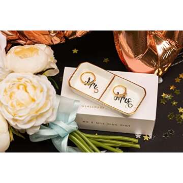 Elegant VERRE ESPRIT Wedding Ring Holder for Couples