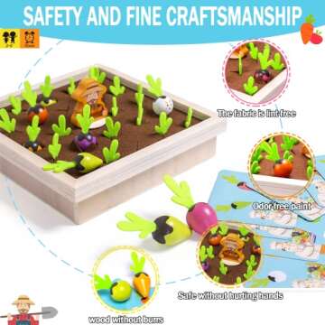 BelaRola Montessori Carrot Harvest Game for Toddlers