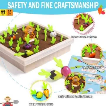 BelaRola Montessori Carrot Harvest Game for Toddlers