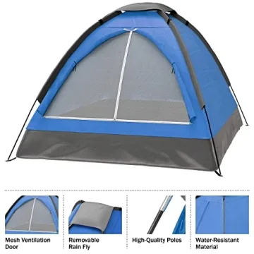 Lightweight 2 Person Camping Tent by Wakeman Outdoors
