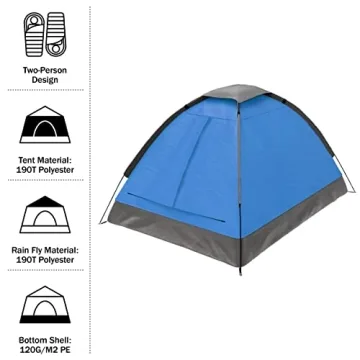 Lightweight 2 Person Camping Tent by Wakeman Outdoors