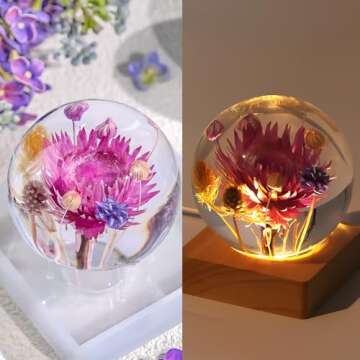 LET'S RESIN 9 Pcs Sphere Silicone Molds for Resin, Upgraded Seamless 3D Sphere Resin Molds Silicone,Large Round Ball Epoxy Resin Molds for Flowers Preservation,Resin Casting, Soap, Candle