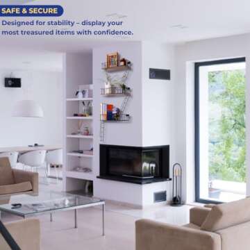 3 Tier Fire Escape Wall Shelf with Screwdriver and Screws, New York Metal Decorative Shelf for Actio...