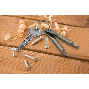 Barbuzzo Travel Tools: Miniature Flathead & Philips Head Screwdrivers on Keychain