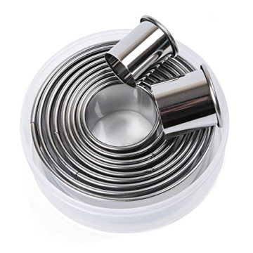 Versatile 11-Piece Stainless Steel Cookie Cutter Set