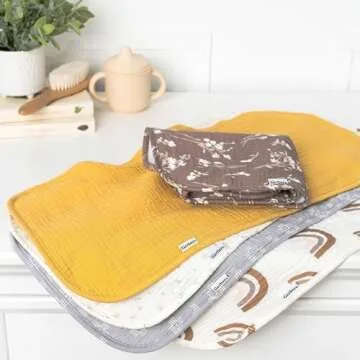 Gerber Baby Unisex Muslin Burp Cloths 6-Pack, Multi Browns, Large Size 20" x 10"