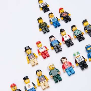 ELECBYTES Minifigures, Minifigs, Action Figure, Mini Figure Toy, MINIFIG People,Minifigures Building Bricks, Mystery Pack (Random 50 Minifig Included)