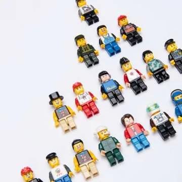 ELECBYTES Minifigures, Minifigs, Action Figure, Mini Figure Toy, MINIFIG People,Minifigures Building Bricks, Mystery Pack (Random 50 Minifig Included)