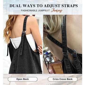 GREAIDEA Casual Denim Jumpsuits for Women with Pockets