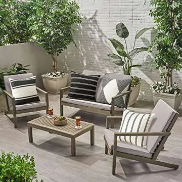 OTOSTAR Waterproof Outdoor Throw Pillow Covers Set of 4