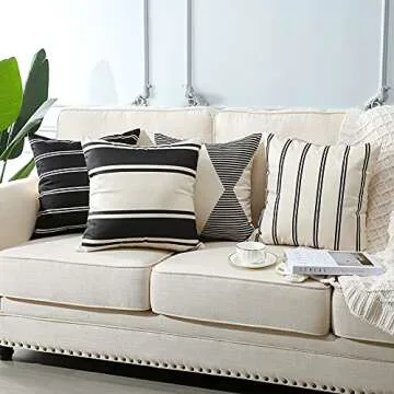 OTOSTAR Waterproof Outdoor Throw Pillow Covers Set of 4