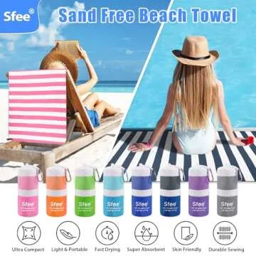 Sfee Microfiber Quick Dry Beach Towel Set for Travelers