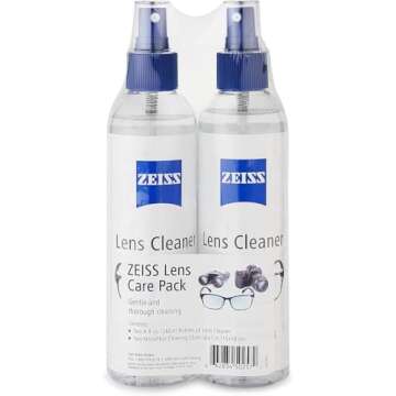 ZEISS Lens Care Pack - 2-8 Ounce Bottles of Lens Spray, 2 Microfiber Cleaning Cloths