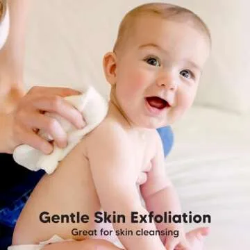 6-Pack Baby Washcloths - Soft Viscose from Bamboo Washcloth, Baby Wash Cloths for Newborn, Kids, Bath Baby Towels, Face Towel, Face Cloths for Washing Face (White/Stone)