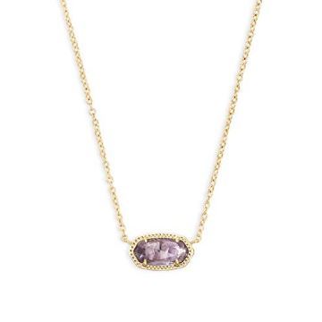 Kendra Scott Elisa Pendant Necklace with Amethyst Gemstone
