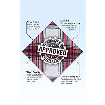 PajamaGram Christmas Pajamas For Family, Fireside Plaid, Women's SM Red