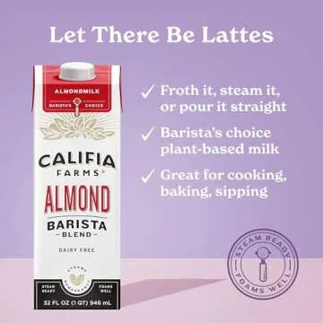 Califia Farms Barista Blend Almond Milk, Original, 32 Ounce (Pack of 2)