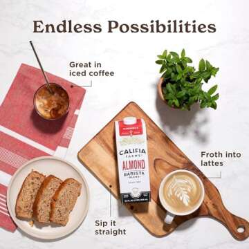 Califia Farms Barista Blend Almond Milk, Original, 32 Ounce (Pack of 2)