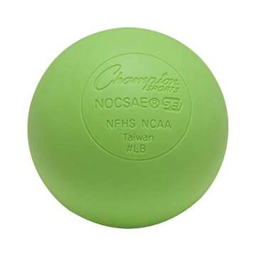 Champion Sports Colored Lacrosse Balls: Green Official Size Sporting Goods Equipment for Professiona...