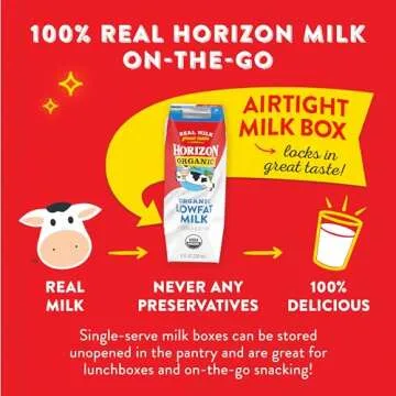 Horizon Organic Shelf-Stable 1% Low Fat Milk Boxes, 8 fl oz, 12 Pack