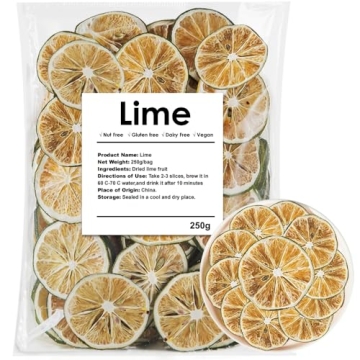 Dehydrated Dry Lime For Cocktails - 100% Natural Dried Lime Slices - 8.8oz