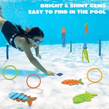 JOYIN 30 Pcs Jumbo Diving Pool Toys for Kids Fun and Learning