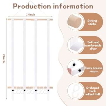 OAOLEER Hair Bow Holder Organizer for Girls，Hair Clips Headband Organizer Storage Wall Hanging Home Decor for Girls Room