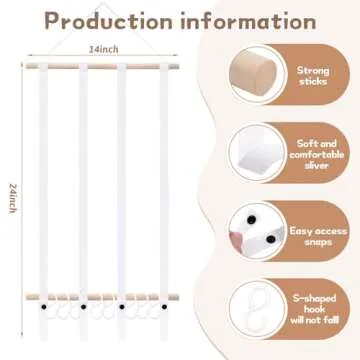 OAOLEER Hair Bow Holder Organizer for Girls，Hair Clips Headband Organizer Storage Wall Hanging Home Decor for Girls Room