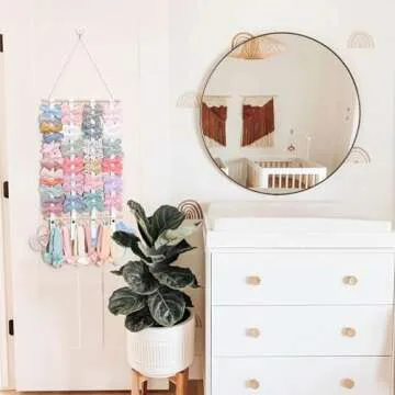 OAOLEER Hair Bow Holder Organizer for Girls，Hair Clips Headband Organizer Storage Wall Hanging Home Decor for Girls Room