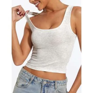 AnotherChill Women's Ribbed Crop Tank Top - Soft & Stylish
