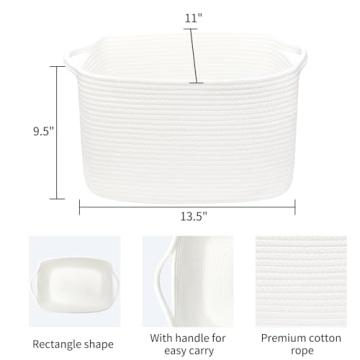 ABenkle Woven Storage Basket - Versatile Decorative Organizer