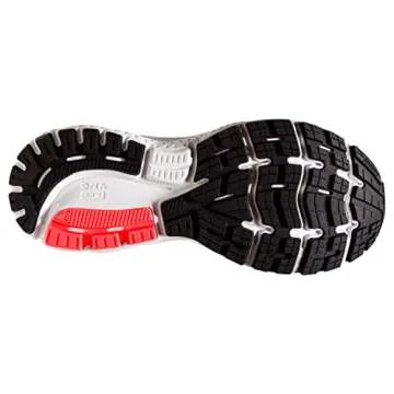 Brooks Women's Ghost 13 Running Shoe - White/Pink/Black - 6.5 Medium