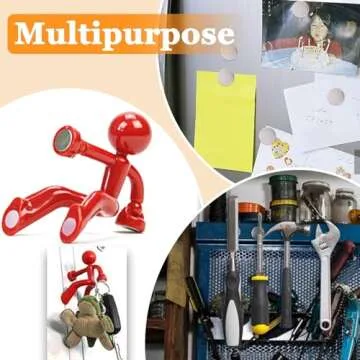 MIN CI 100 Pcs Strong Neodymium Magnets Disc, 8 x 2 mm Small Magnets for Whiteboard, Mini Round Rare Earth Magnets for Building Scientific Models Dry Erase Board Office Fridge Crafts