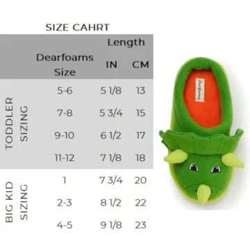 Dearfoams Kids Dinosaur Critter Slippers - Cute & Washable