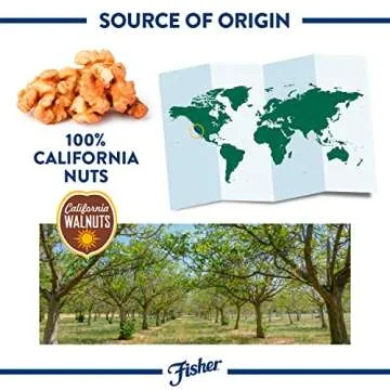 Fisher Chef's Naturals Walnut Halves & Pieces 10 oz, 100% California Unsalted Walnuts for Baking & Cooking, Topping, Resealable Bag, Great with Yogurt & Cereal, Vegan Protein, Keto Walnut Snack 1 Pack
