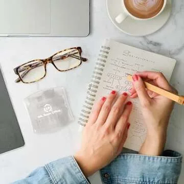 LD Products Clear Mini Office Supply Kit Portable Case with Scissors, Paper Clips, Tape Dispenser Set, Pencil Sharpener, Mini Stapler with Staples and Staple Remover