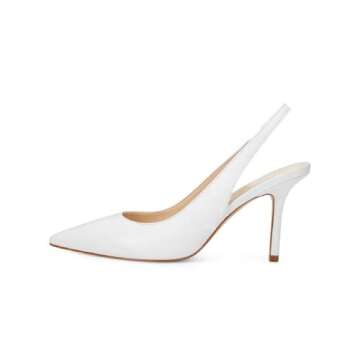 Trish Lucia Womens Slingback Pointed Toe Stiletto Pumps Slip-on High Heels Office Lady Sandals Party...