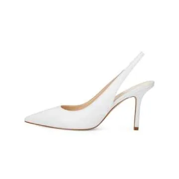 Trish Lucia Womens Slingback Pointed Toe Stiletto Pumps Slip-on High Heels Office Lady Sandals Party...