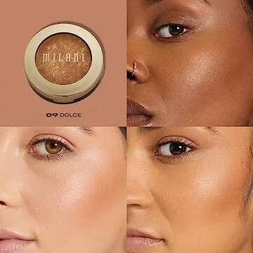 Milani Baked Bronzer - Dolce, Cruelty-Free Shimmer Bronzing Powder to Use For Contour Makeup, Highlighters Makeup, Bronzer Makeup, 0.25 Ounce