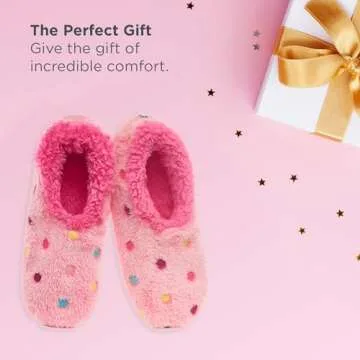 Cozy Snoozies Lotsa Dots Slipper Socks for Women