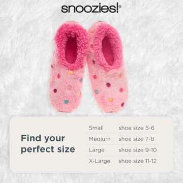 Snoozies Slipper Socks, Women's Lotsa Dots, Pink, Medium