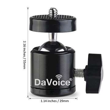 DaVoice Mini Tripod Ball Head for Cameras & Smartphones
